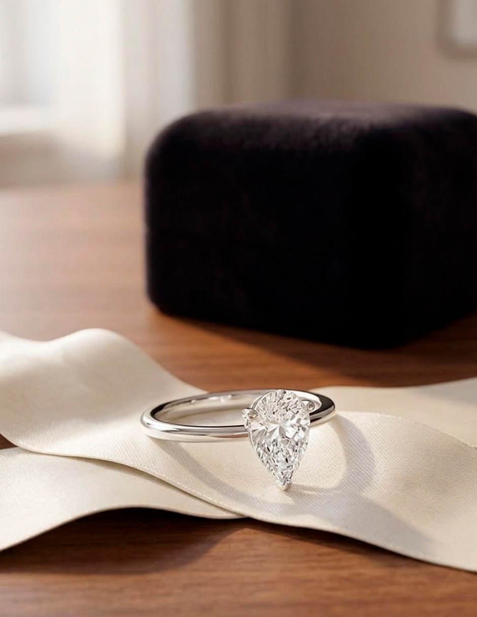 Anillo de compromiso de oro 18 K 9