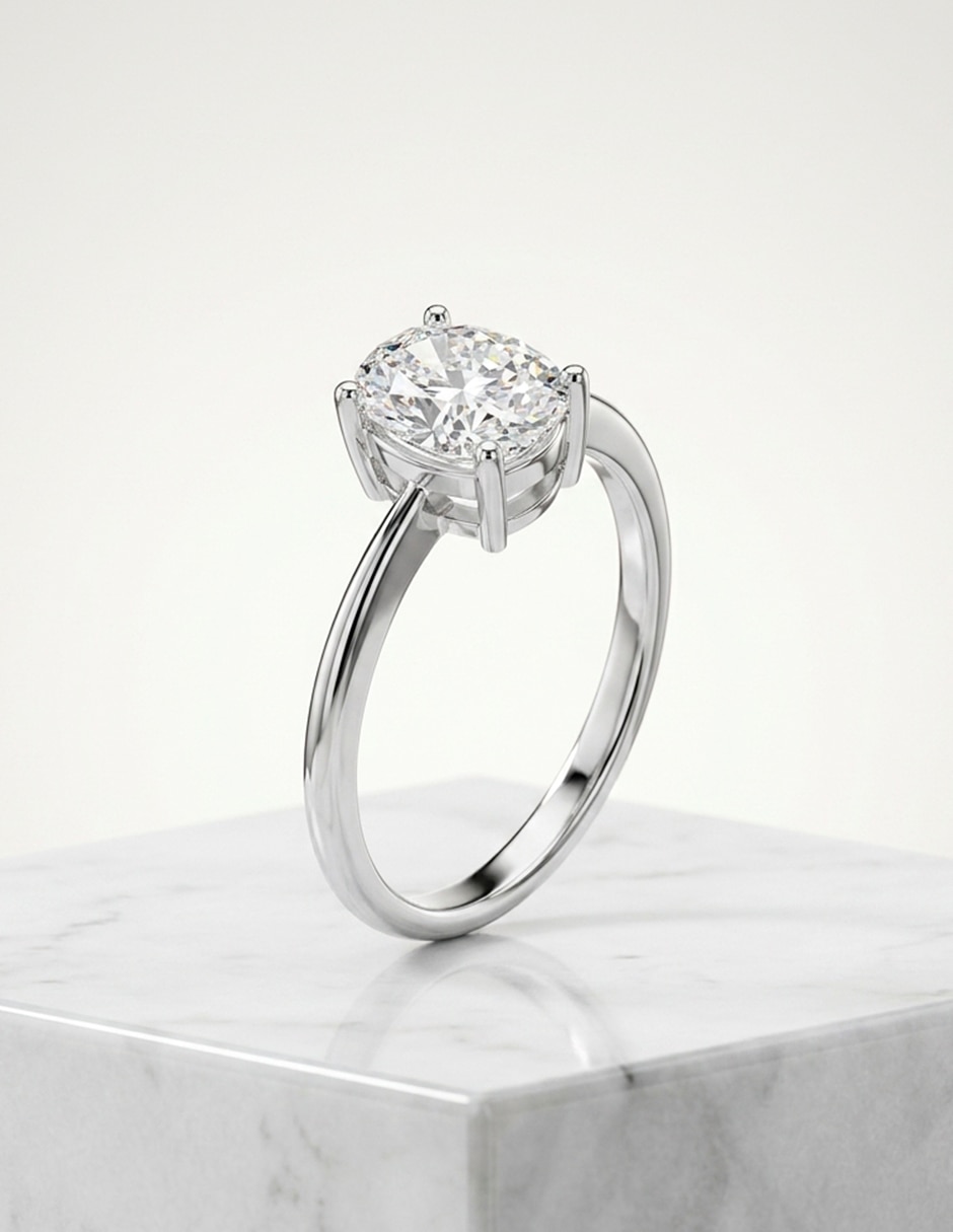 Anillo de compromiso de oro 14 K 8