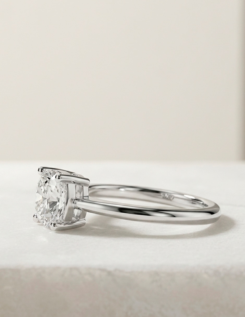 Anillo de compromiso de oro 14 K 9