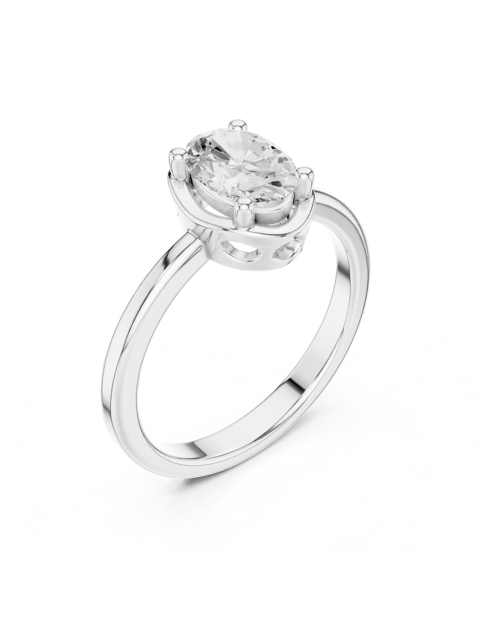 Anillo de compromiso de oro 9 K 2