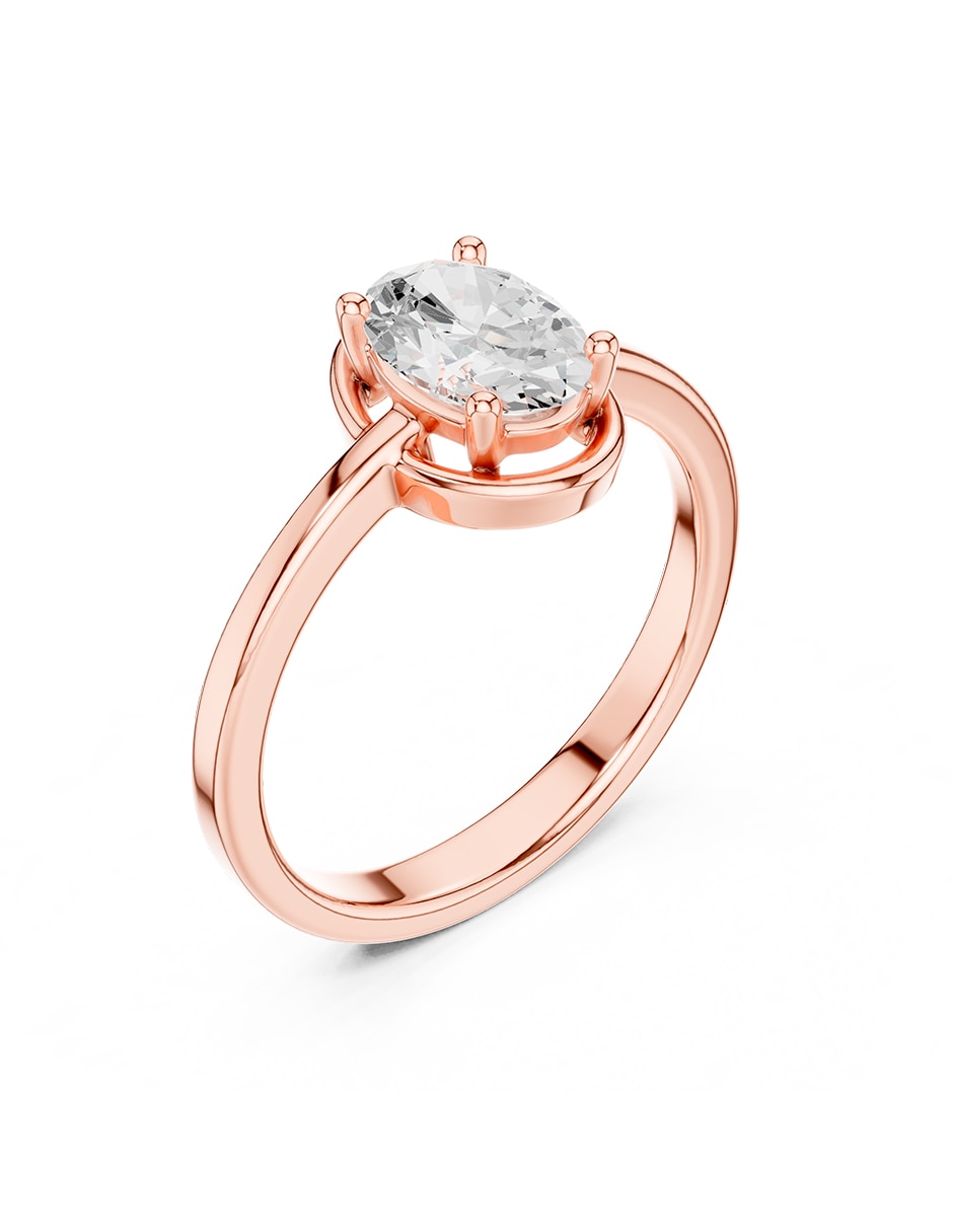 Anillo de compromiso de oro 18 k zirconia cúbica 2