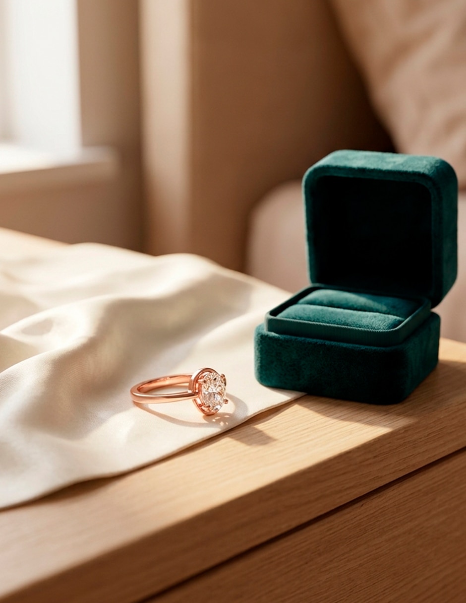 Anillo de compromiso de oro 18 k zirconia cúbica 6