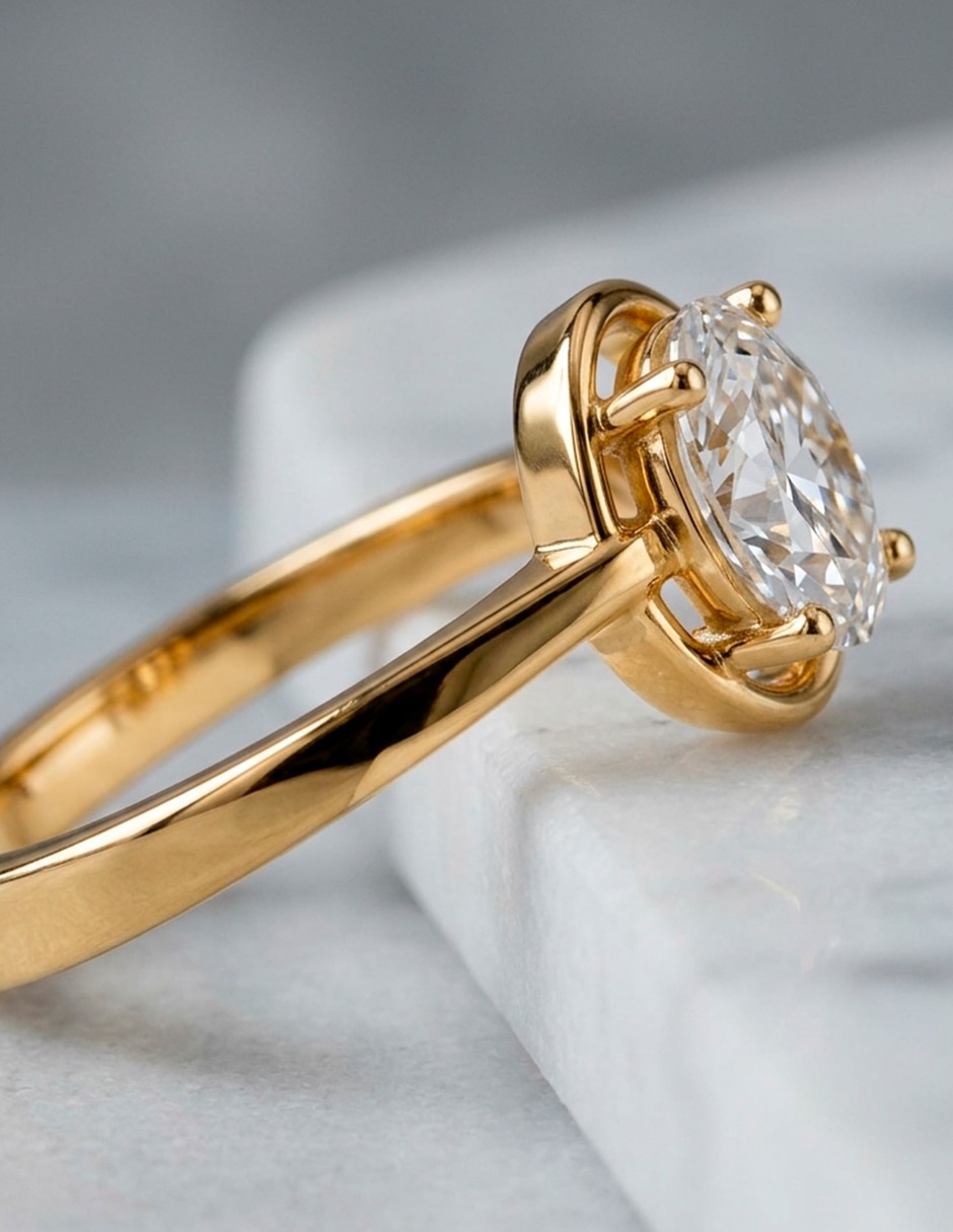 Anillo de compromiso de oro 9 K Amore Mio