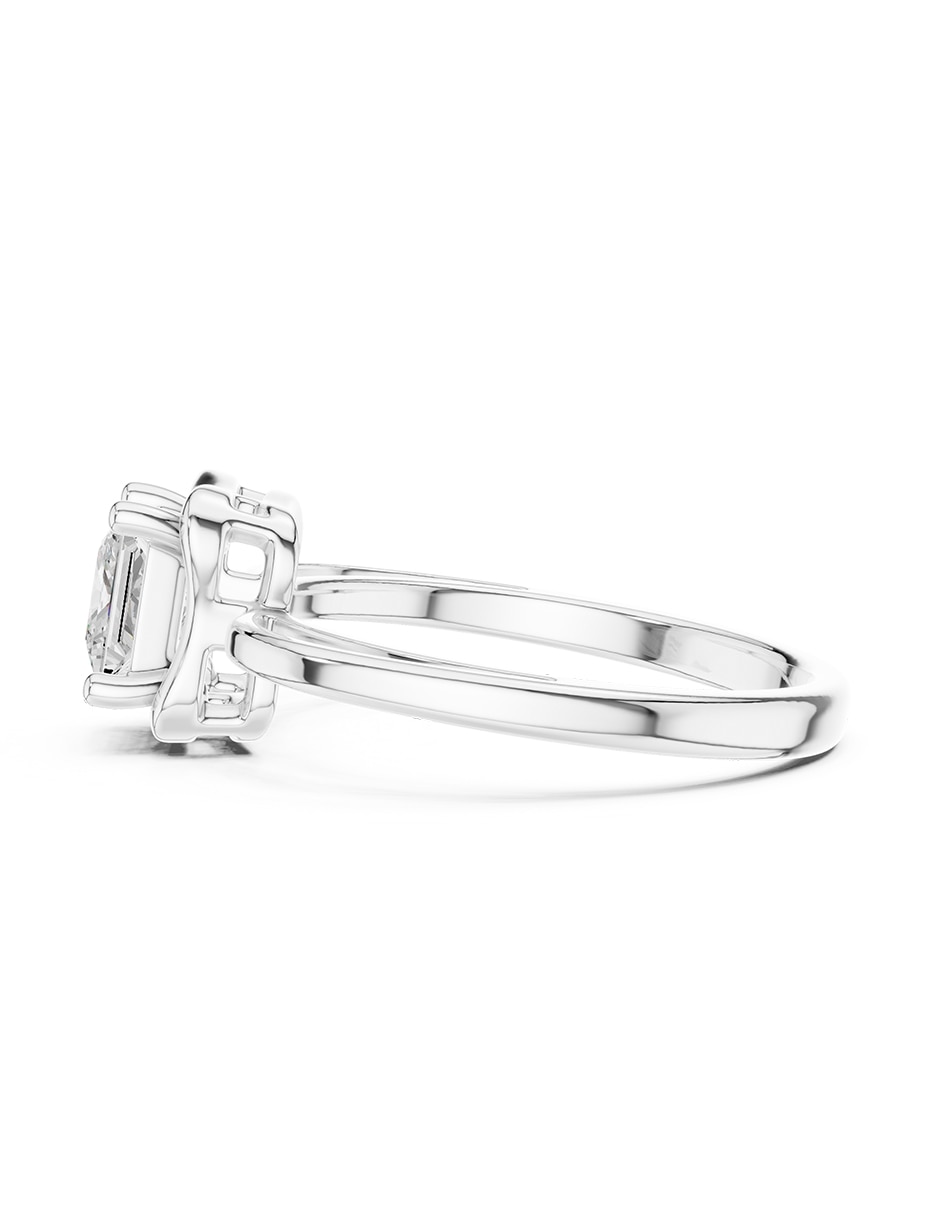 Anillo de compromiso de oro 14 k zirconia cúbica 5