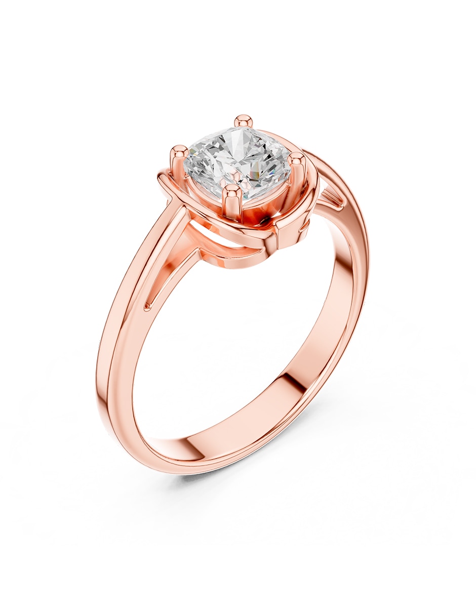 Anillo de compromiso de oro 14 K 2