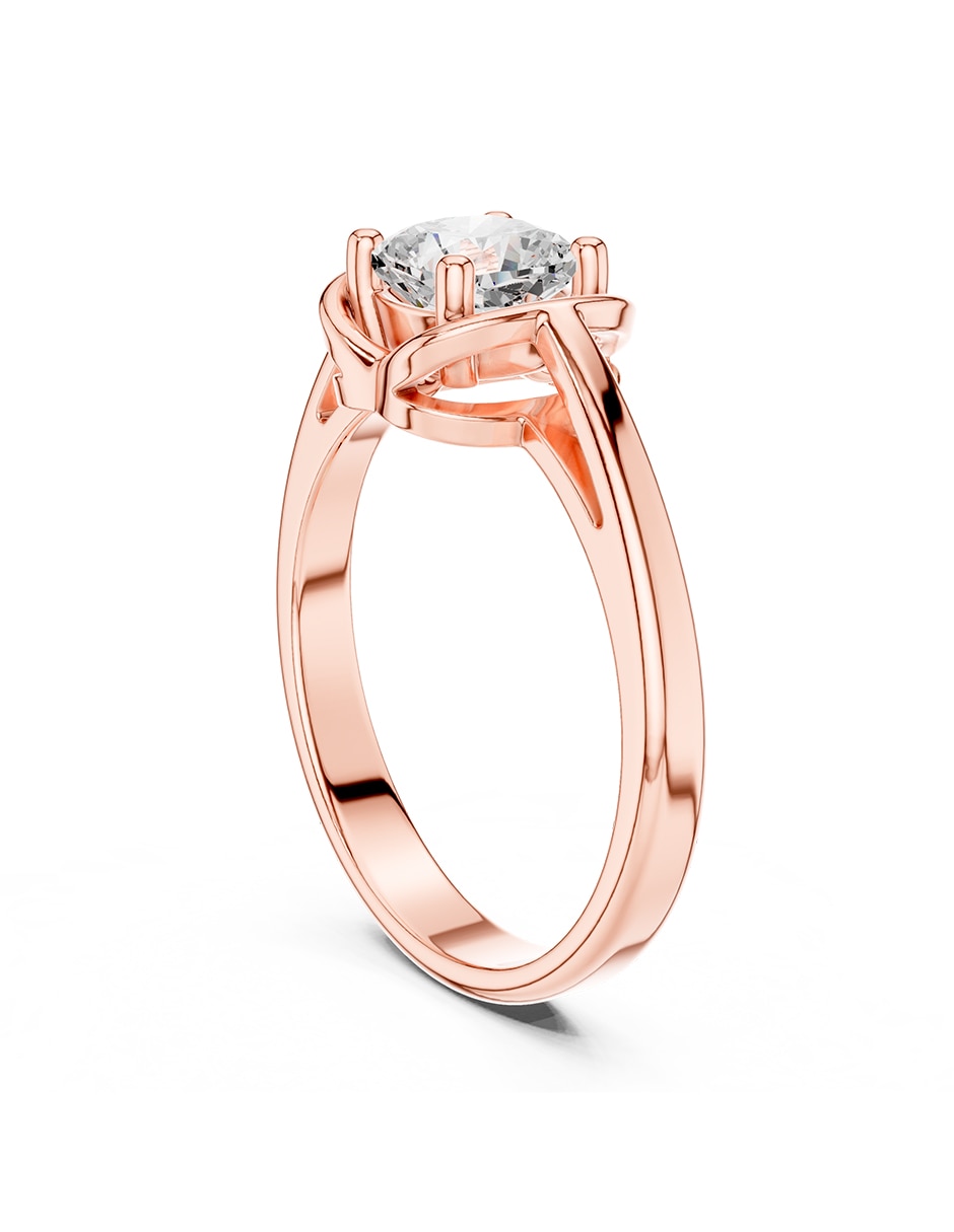 Anillo de compromiso de oro 14 K 3