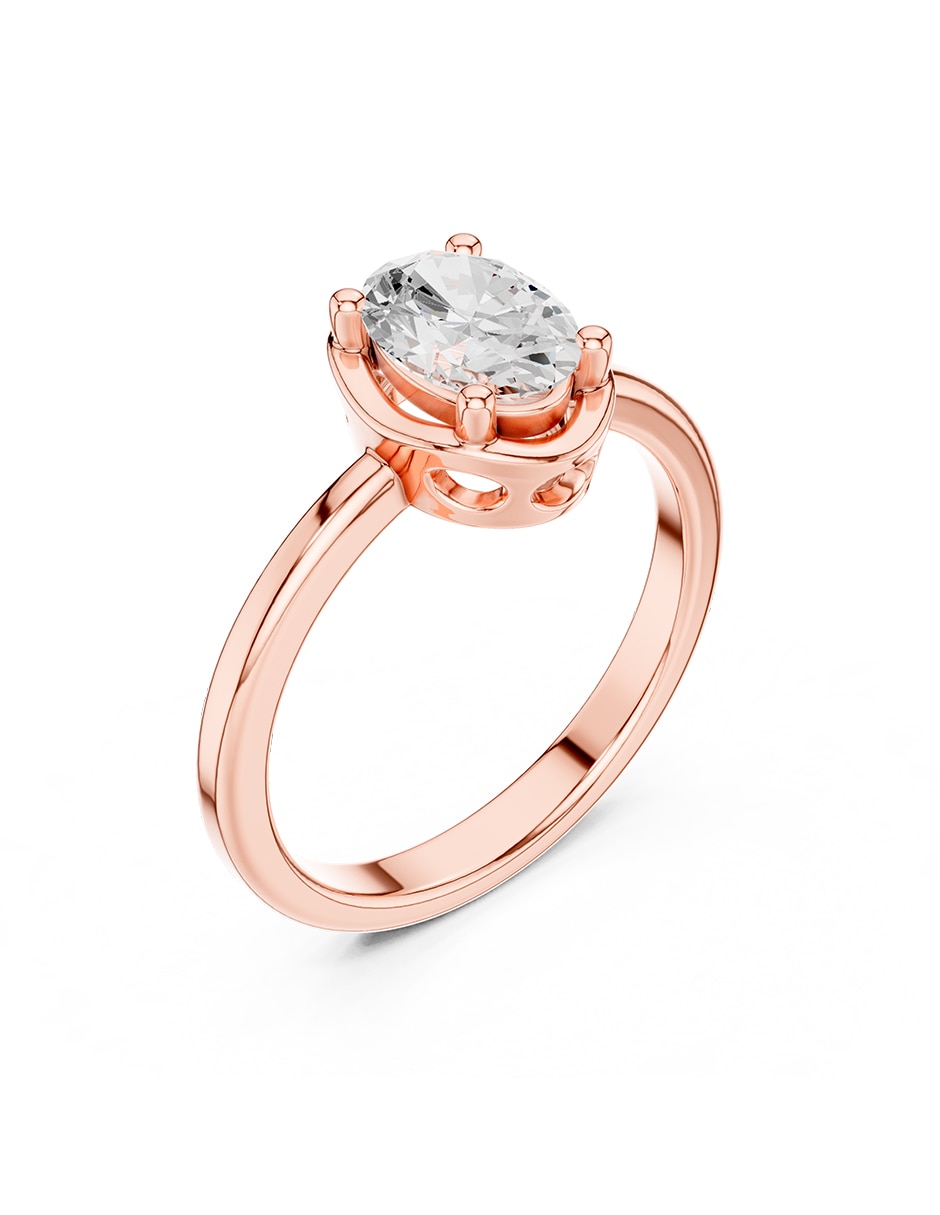 Anillo de compromiso de oro 14 K 2