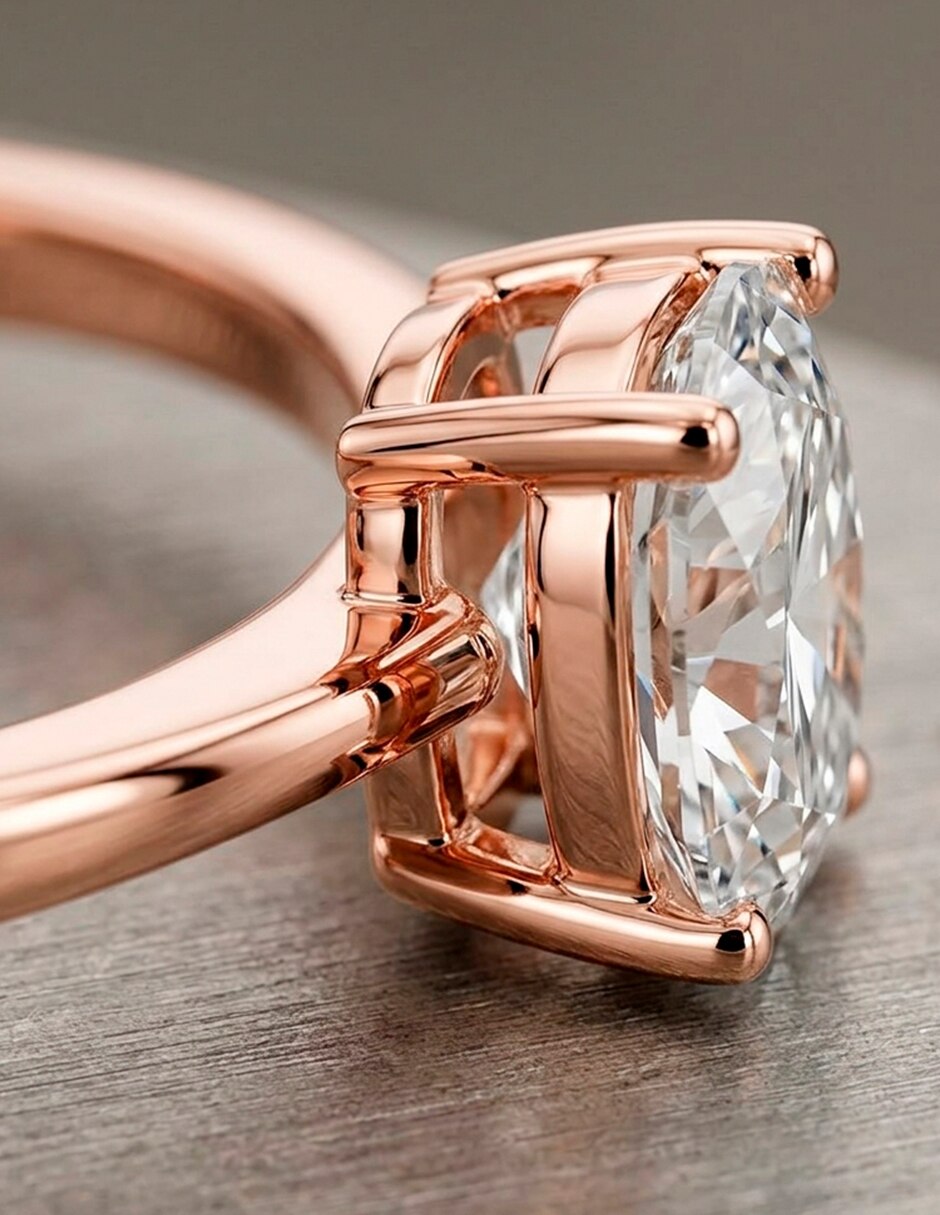 Anillo de compromiso de oro 14 K 10