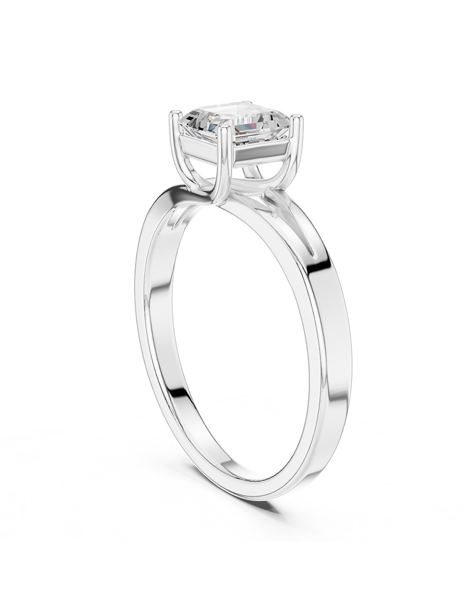 Anillo de compromiso de oro 14 k zirconia cúbica 3