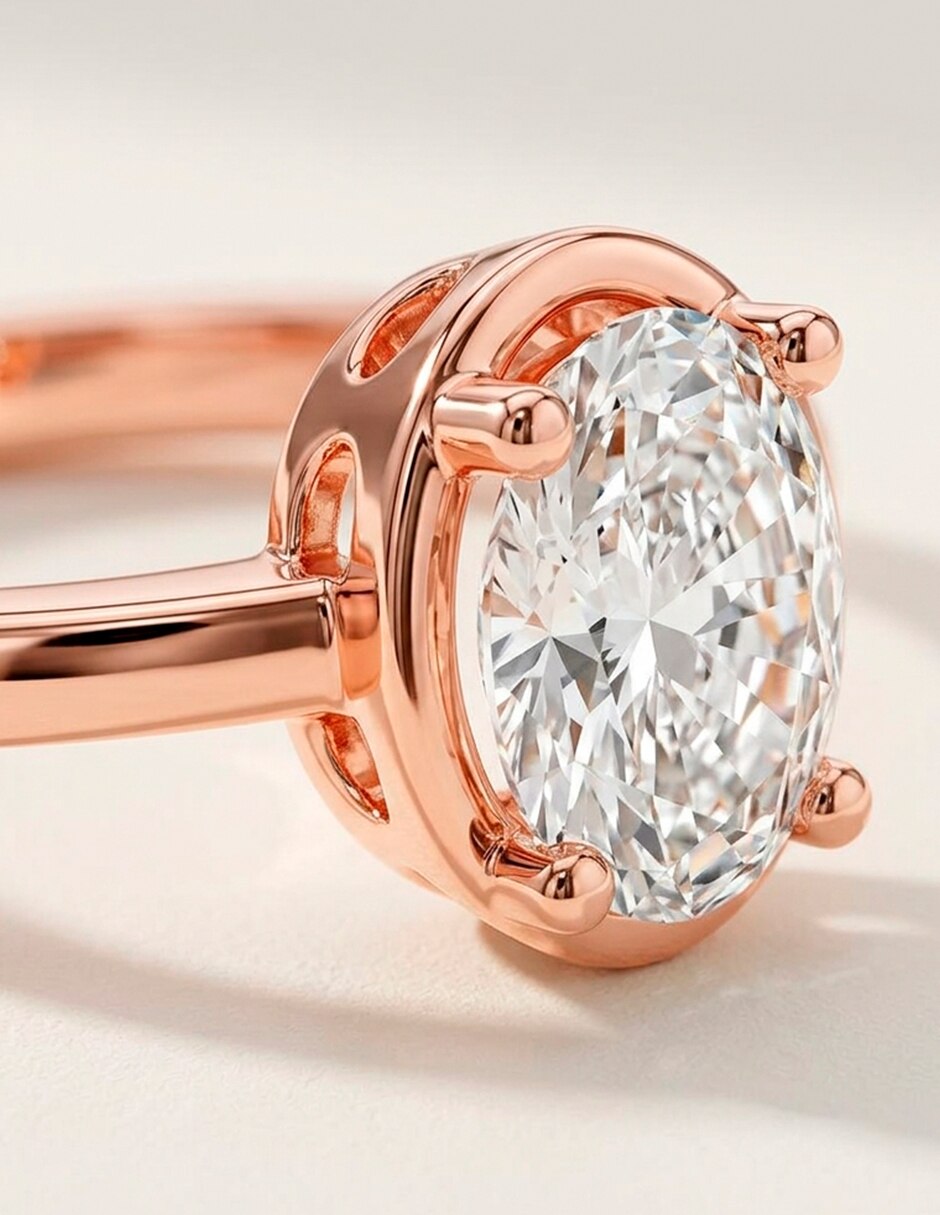 Anillo de compromiso de oro 14 k 7