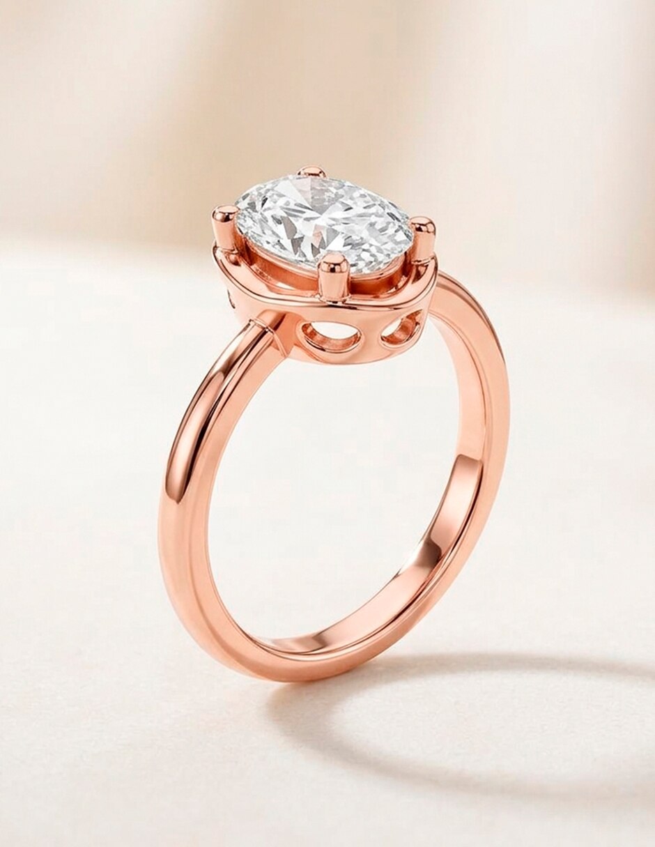 Anillo de compromiso de oro 14 k 8
