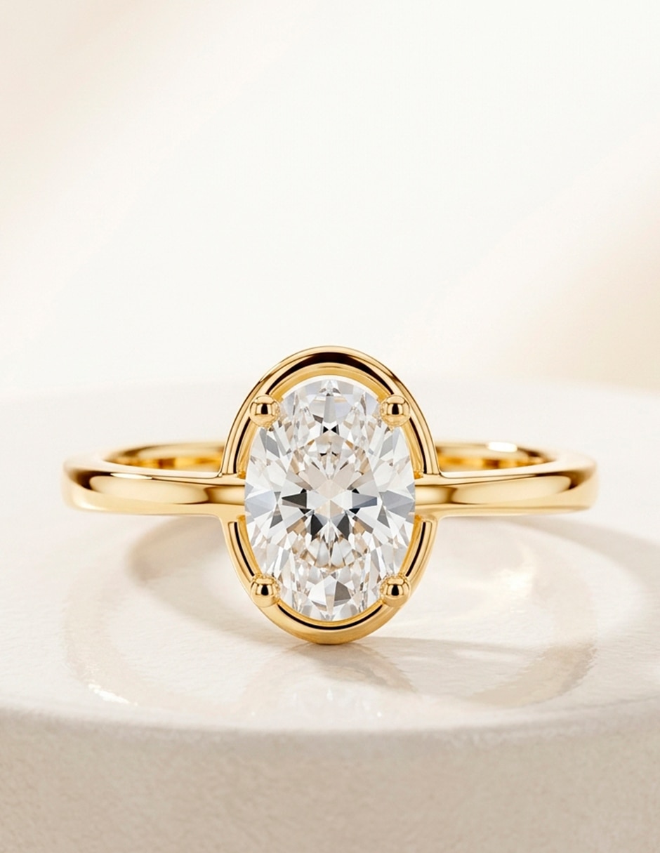 Anillo de compromiso de oro 14 k AMORE MIO