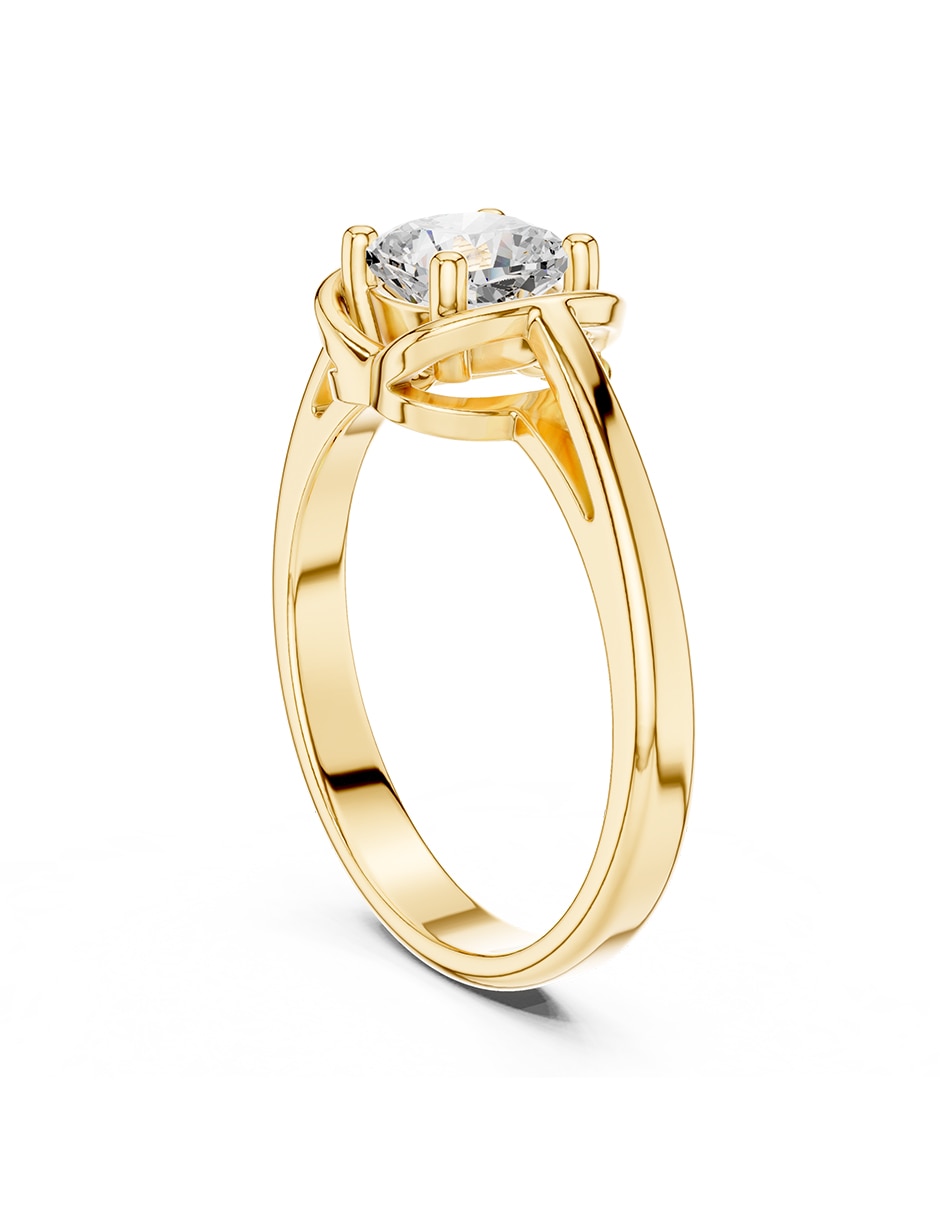Anillo de compromiso de oro 18 k 3