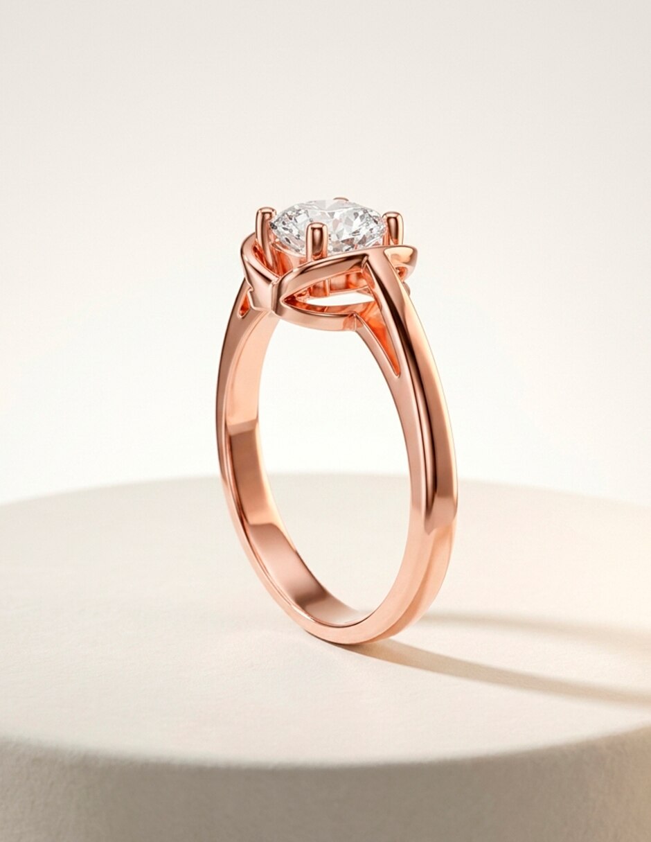 Anillo de compromiso de oro 18 k 9