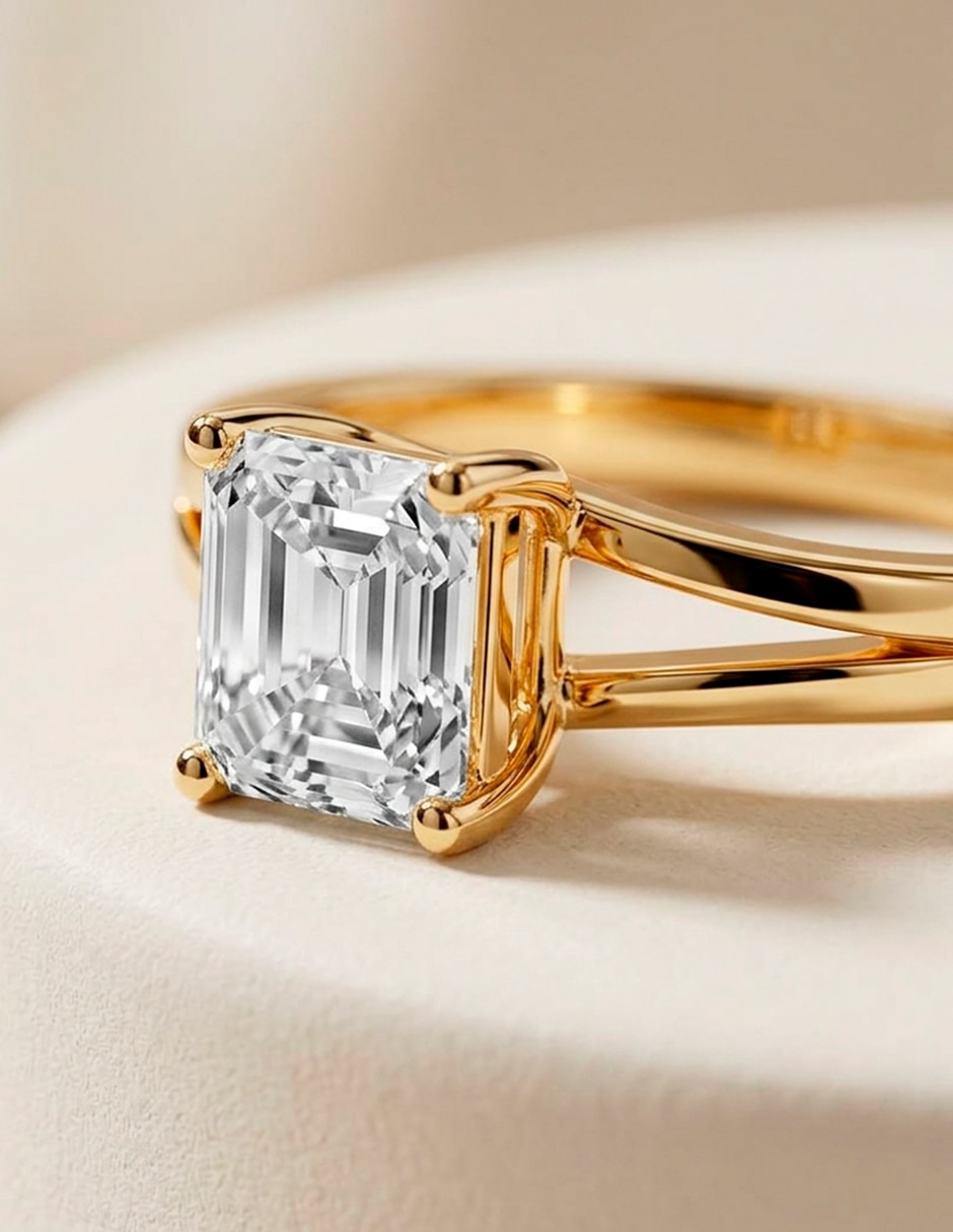 Anillo de compromiso de oro 14 k 6