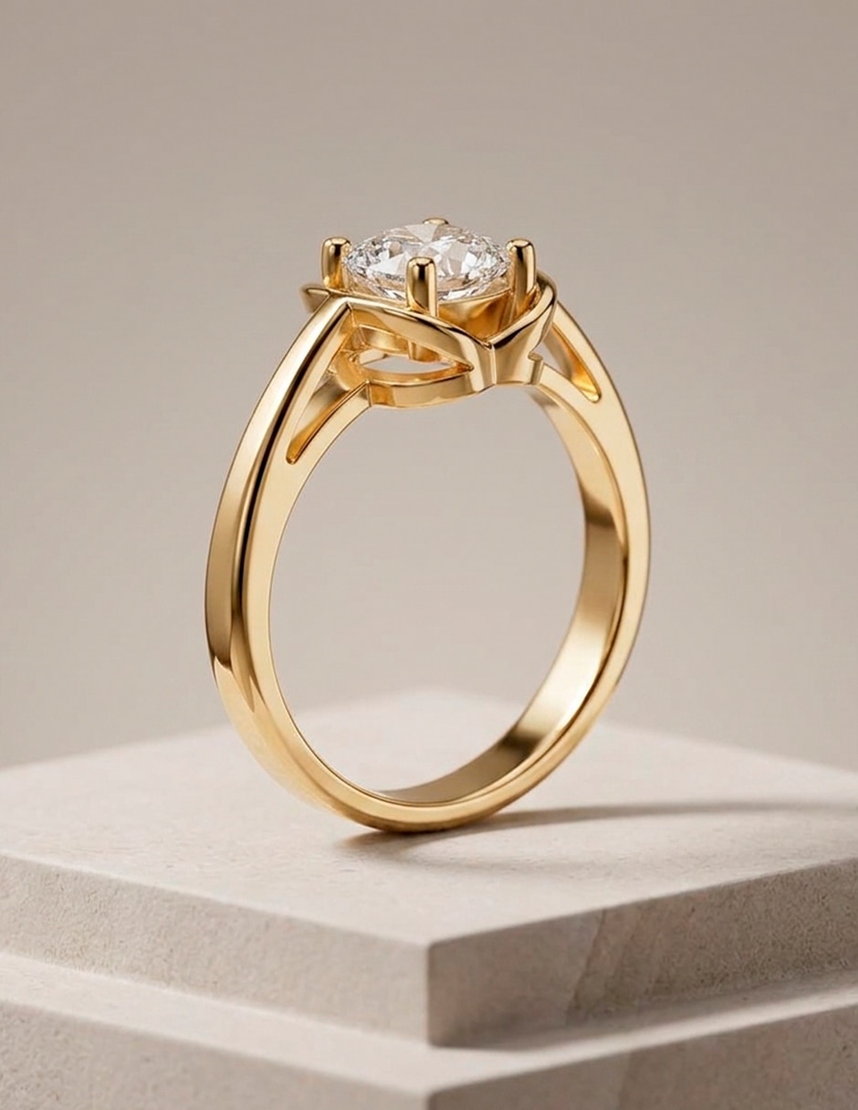 Anillo de compromiso de oro 9 k AMORE MIO