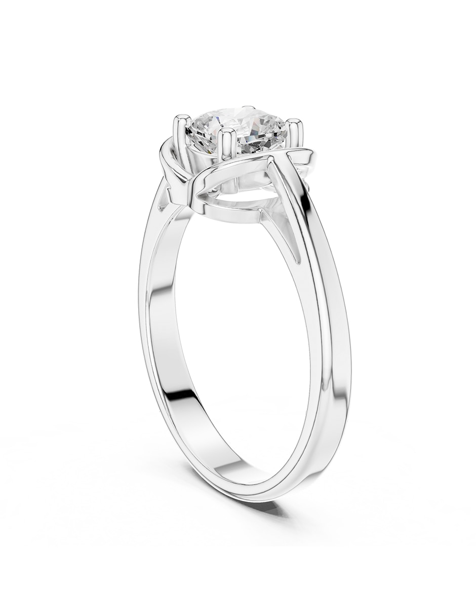 Anillo de compromiso de oro 14 k 3