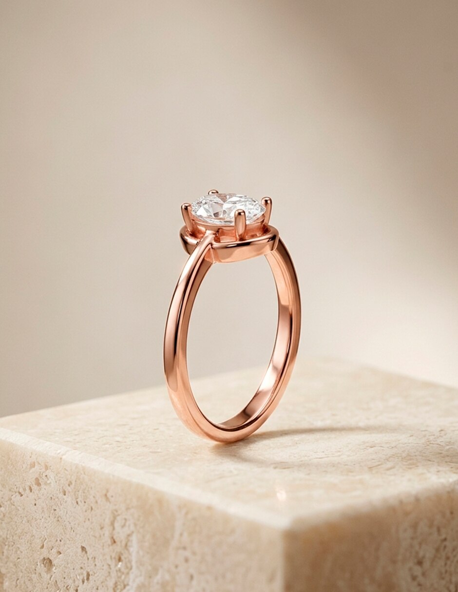 Anillo de compromiso de oro 18 k 6