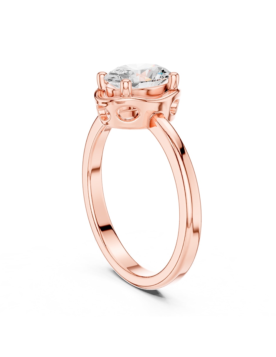 Anillo de compromiso de oro 14 k 3