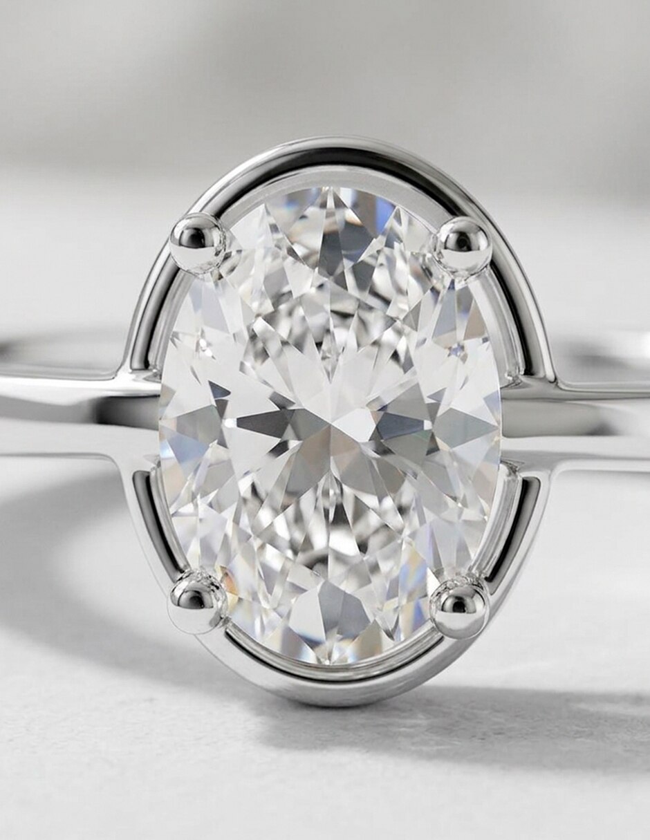 Anillo de compromiso de oro 9 k Amore Mio! diamante de laboratorio 9