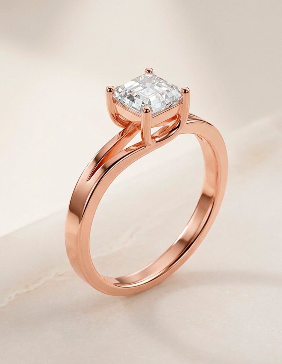 Anillo de compromiso de oro 9 k 9