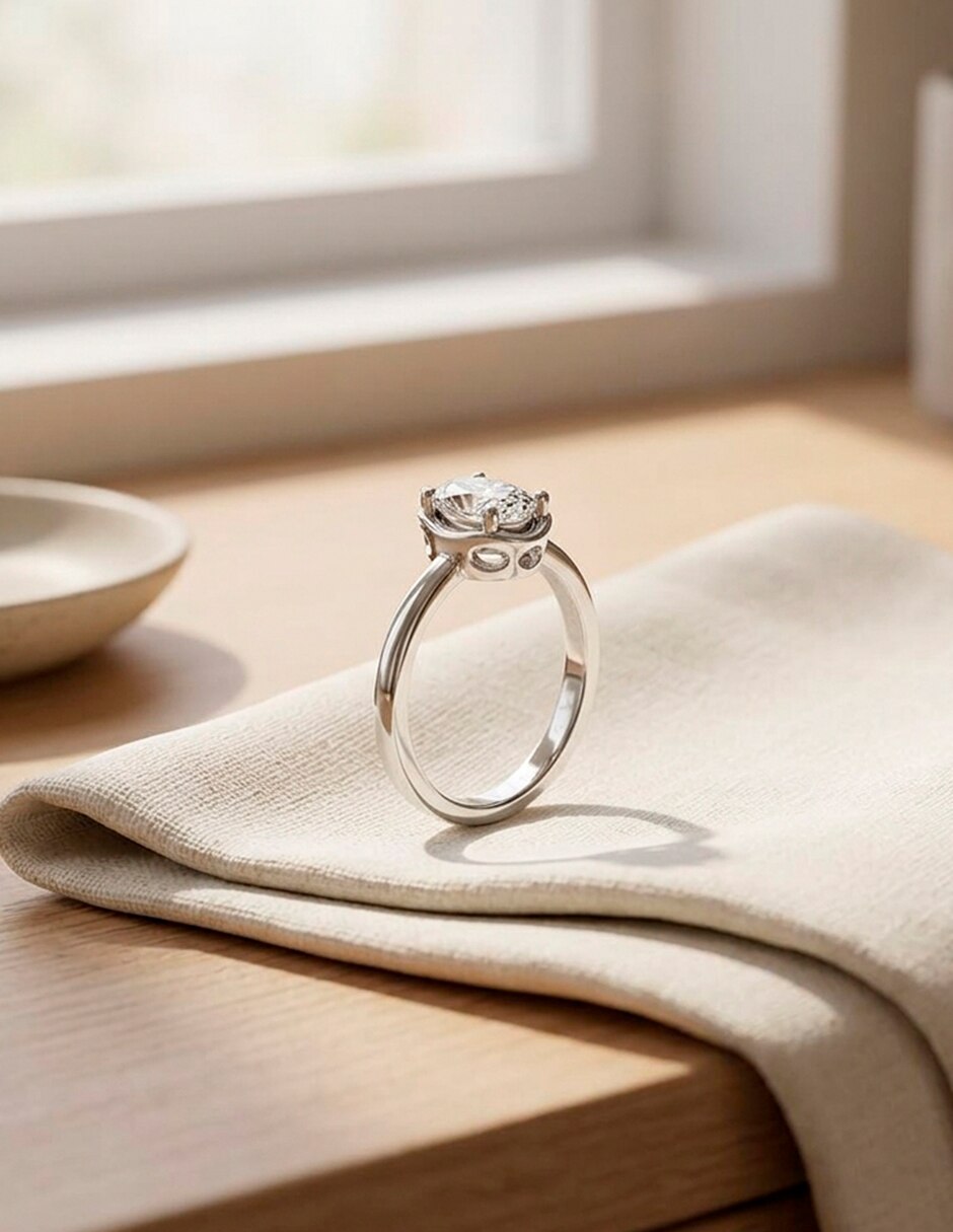 Anillo de compromiso de oro 9 k 9