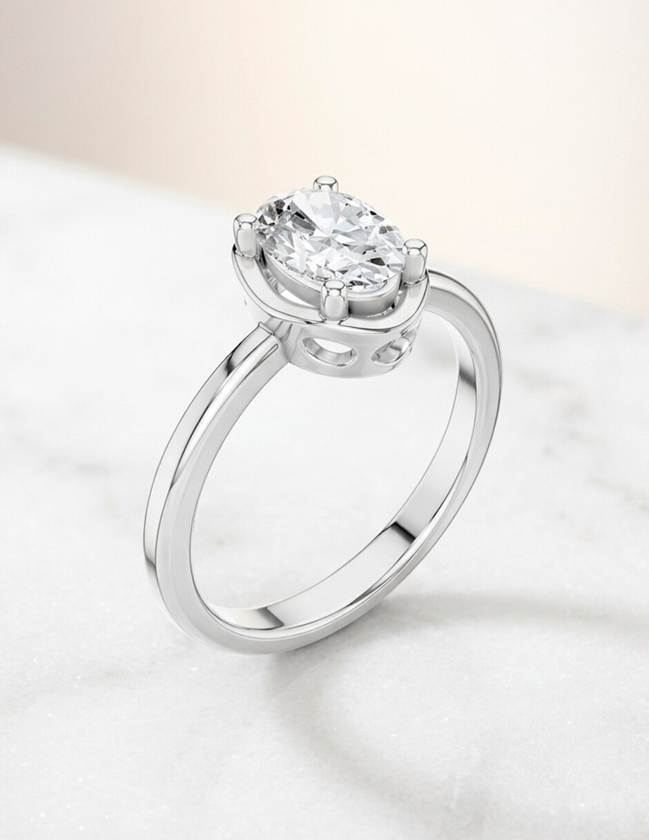 Anillo de compromiso de oro 9 k 10