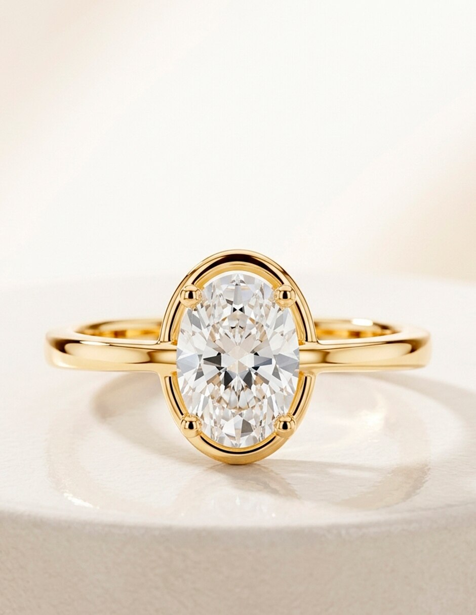 Anillo de compromiso de oro 14 k AMORE MIO