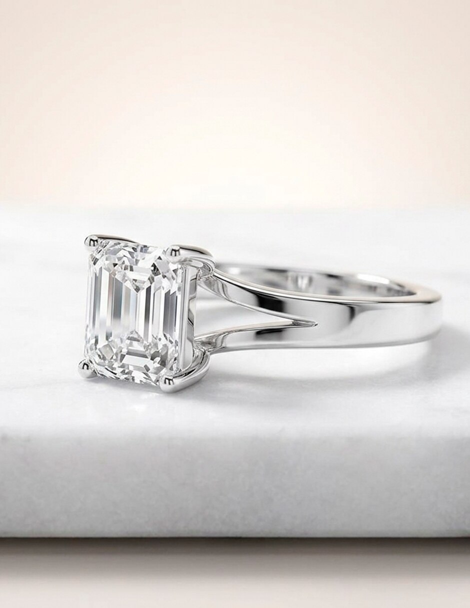 Anillo de compromiso de oro 14 k 9
