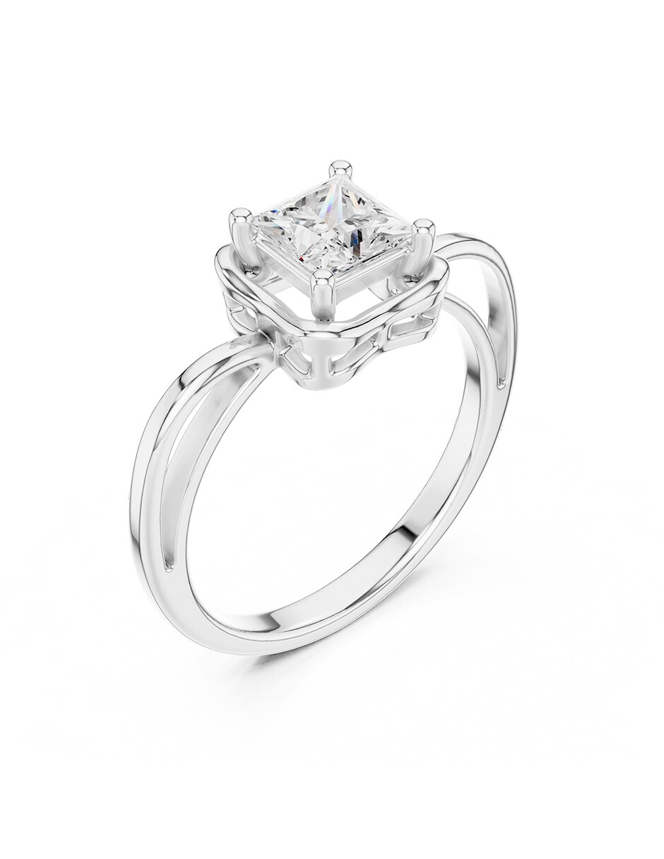 Anillo de compromiso de oro 18 k 2