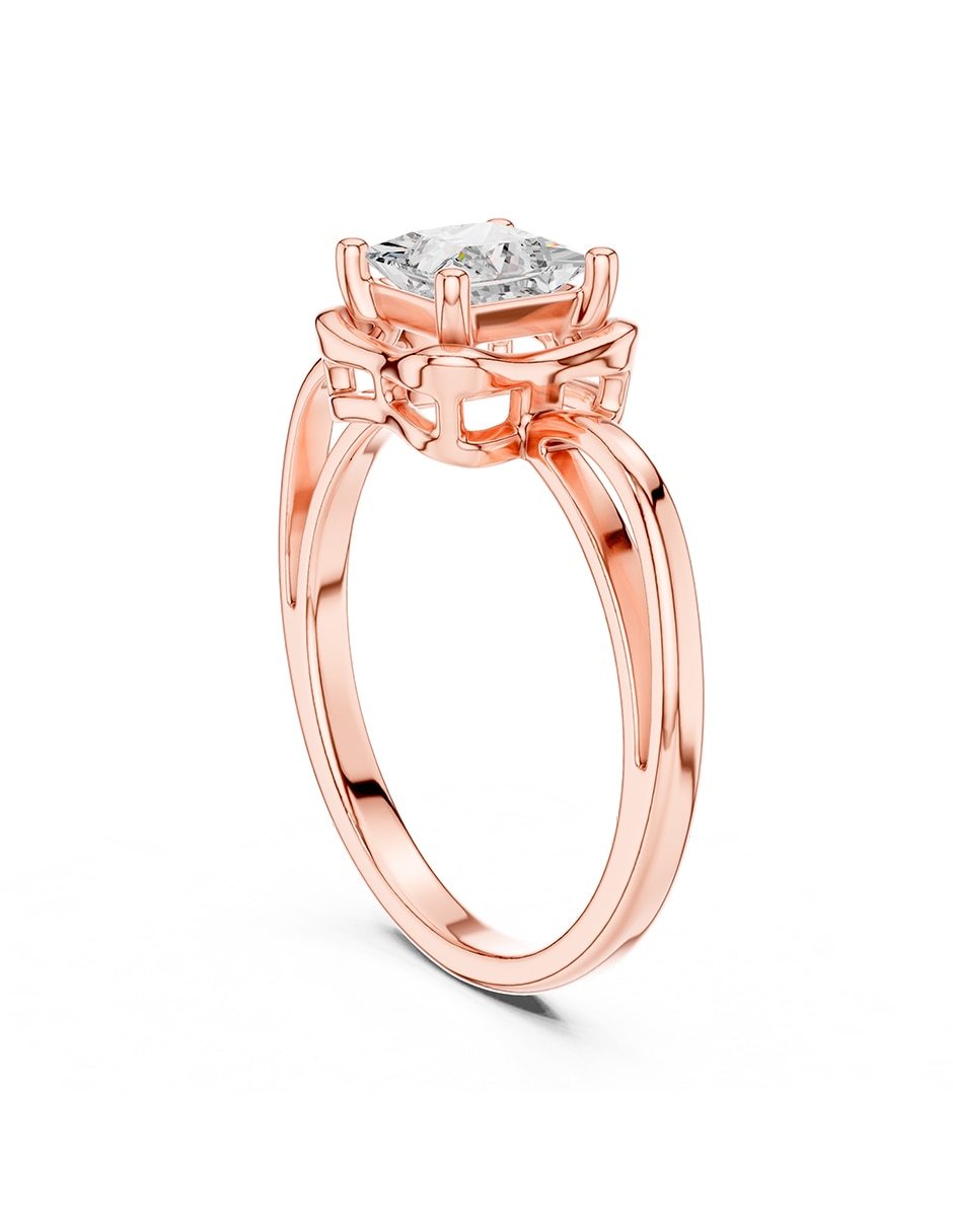 Anillo de compromiso de oro 14 k 3