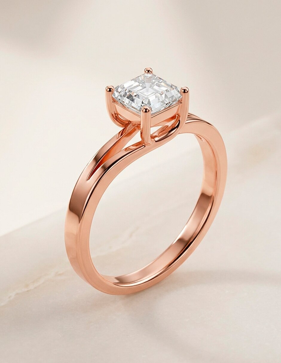 Anillo de compromiso de oro 18 k 9