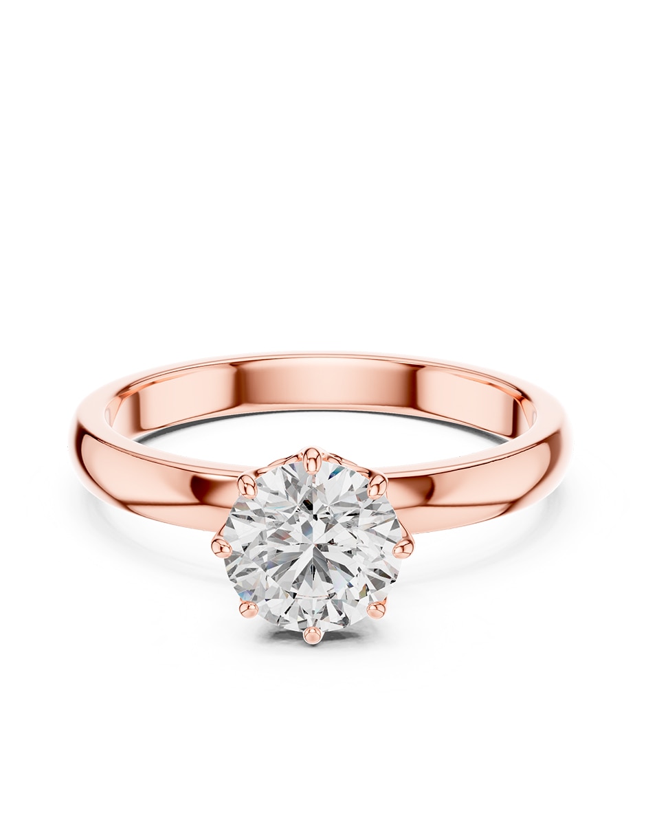 Anillo de compromiso de oro 14 k zirconia cúbica Anillo de compromiso de oro 14 k zirconia cúbica