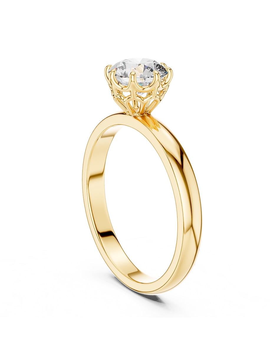 Anillo de compromiso de oro 18 k amore mio zirconia cúbica