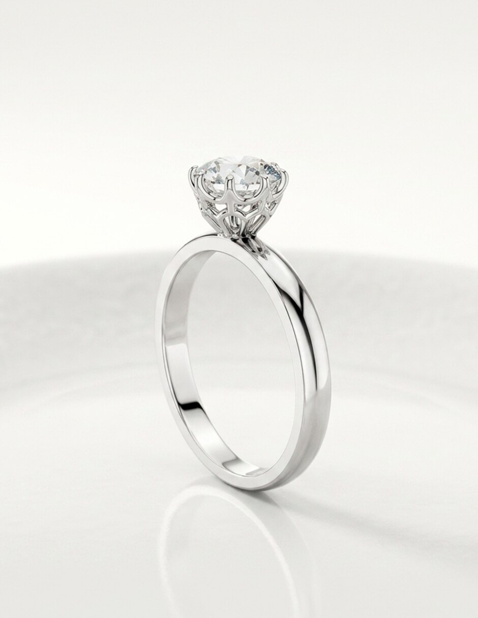 Anillo de compromiso de oro 9 k 8