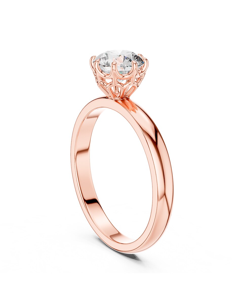 Anillo de compromiso de oro 14 k 3