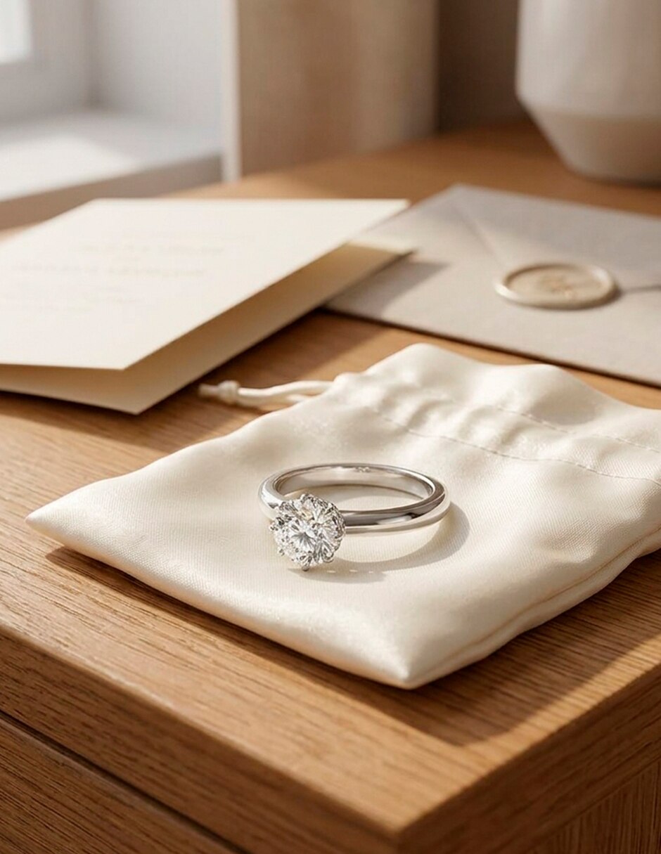 Anillo de compromiso de oro 18 k 7