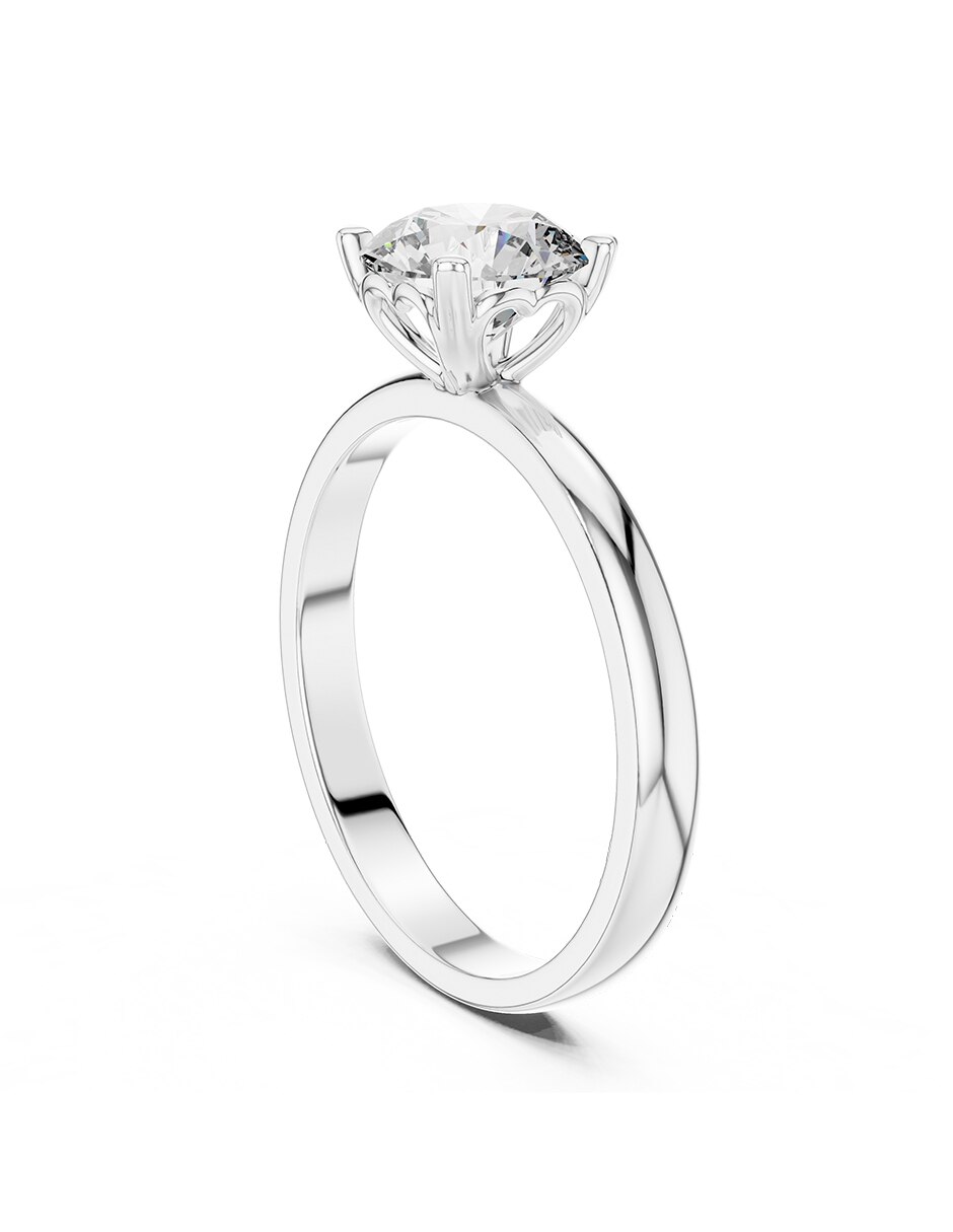 Anillo de compromiso de oro 9 k zirconia cúbica 3
