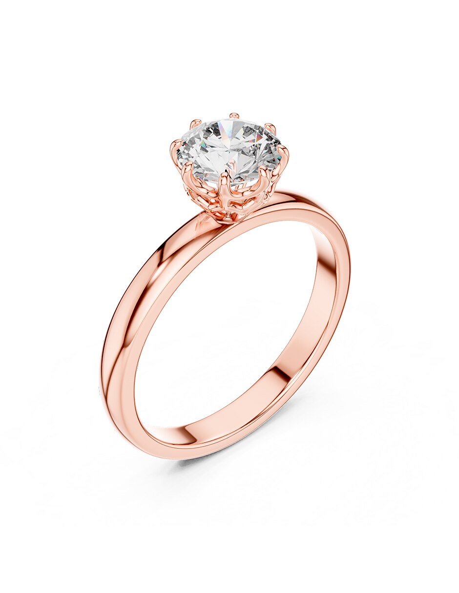 Anillo de compromiso de oro 18 k 2