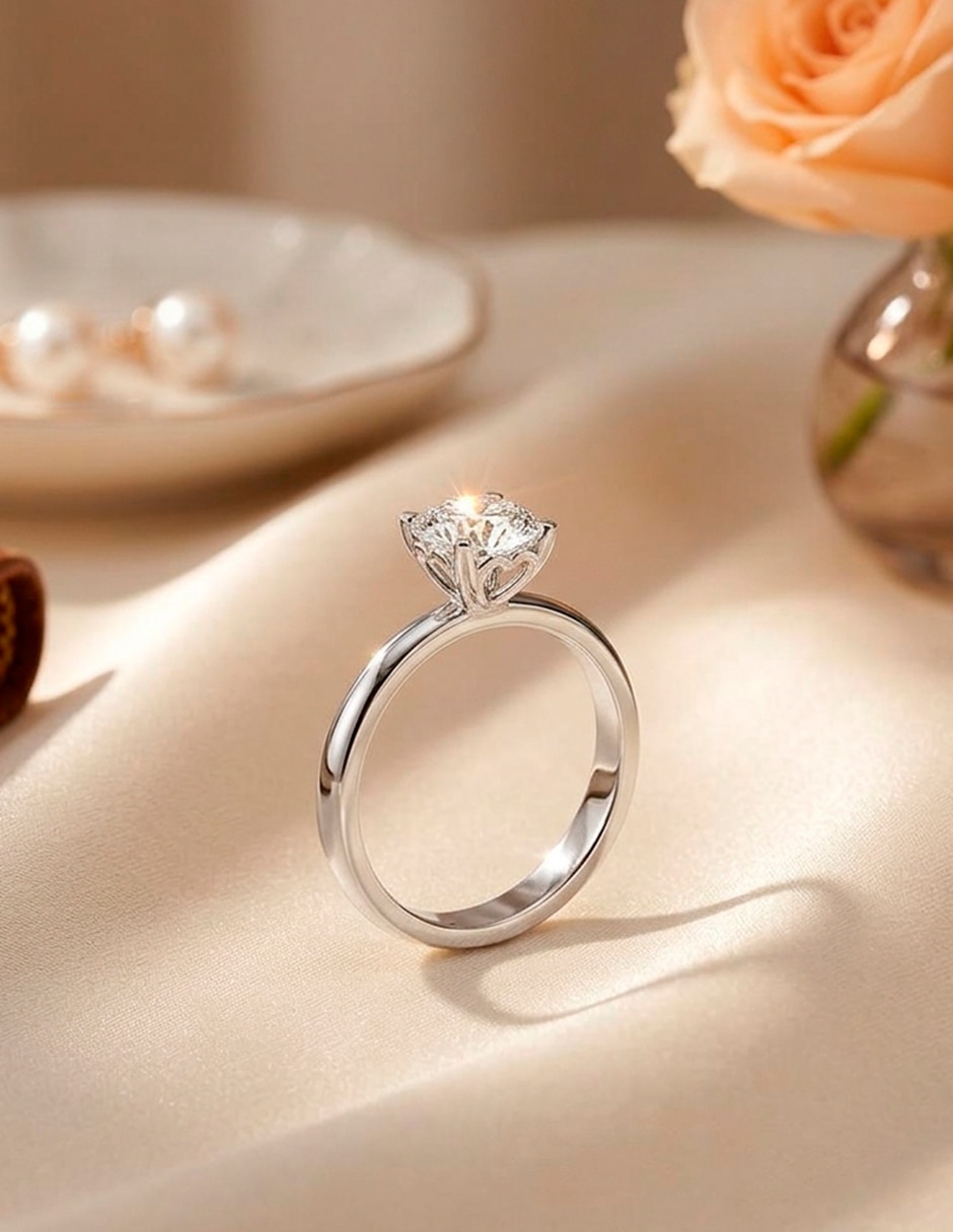 Anillo de compromiso de Oro 14 K ! 8