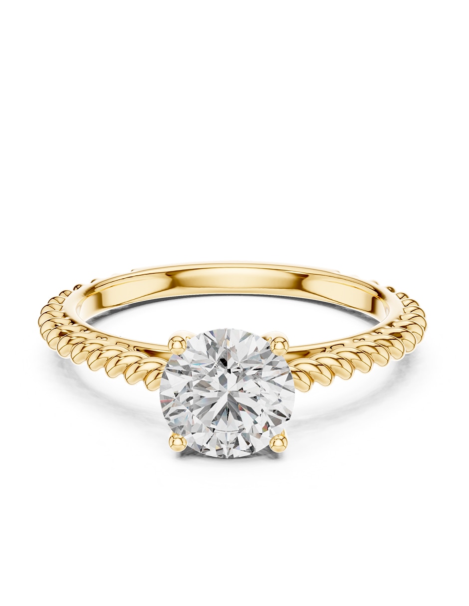 Anillo de compromiso de Oro 9 k ! Zirconia cúbica