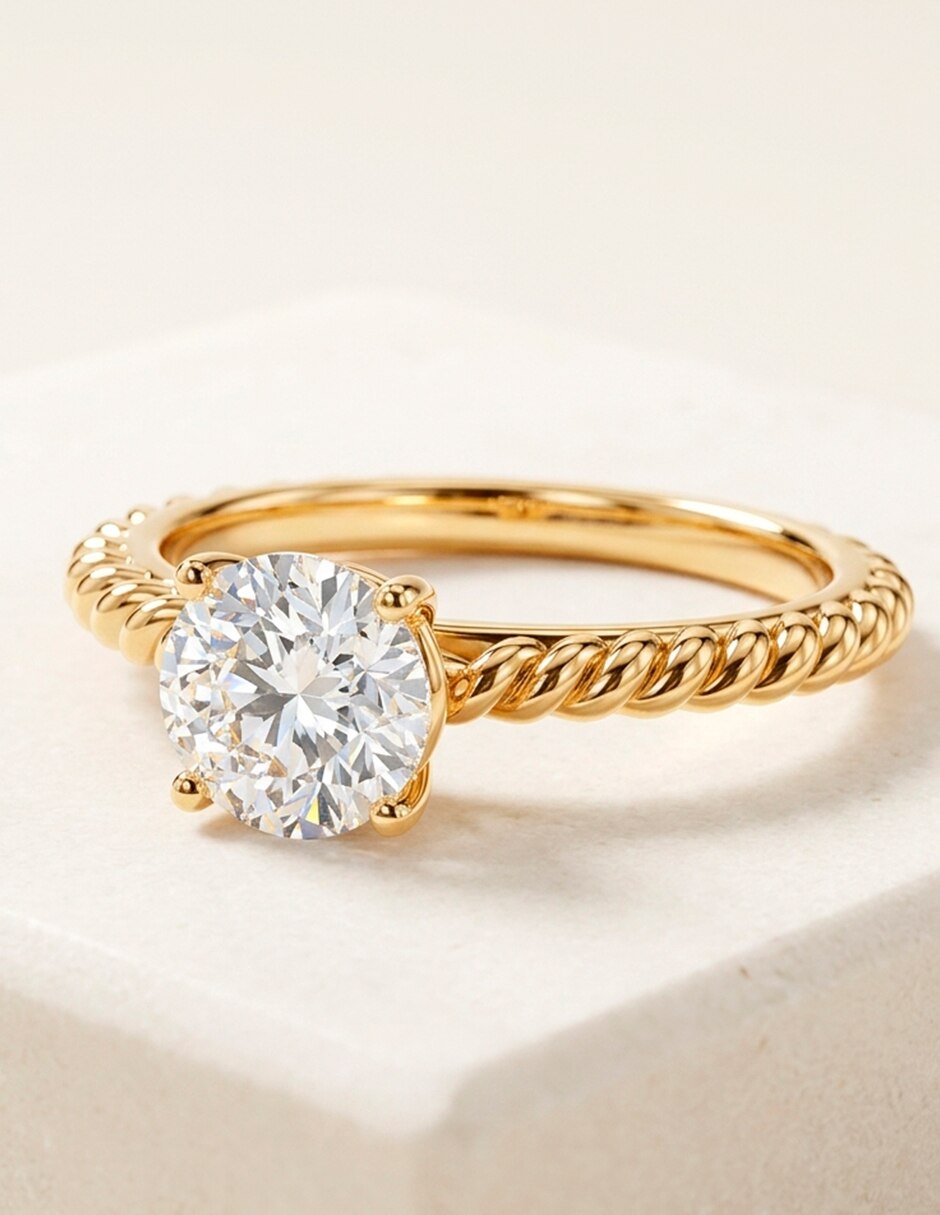 Anillo de compromiso de Oro 18 K Amore Mio! zirconia cúbica