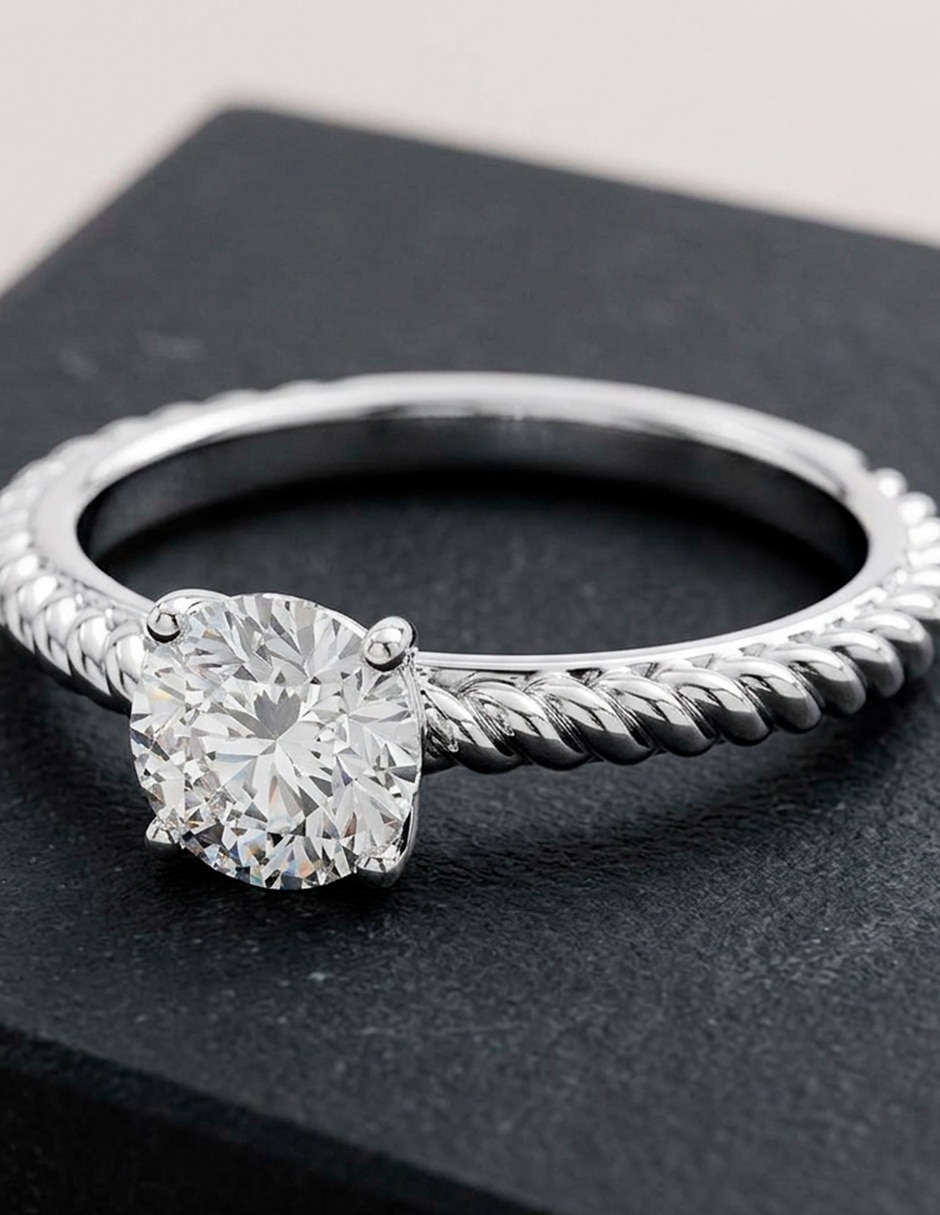 Anillo de compromiso de Oro 14 K ! 7