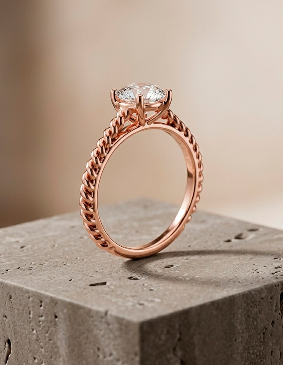 Anillo de compromiso de Oro 9 K ! 10