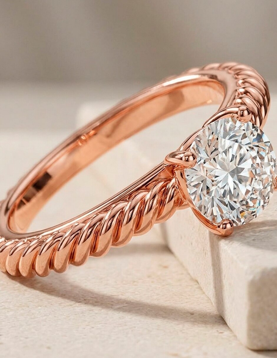 Anillo de compromiso de Oro 9 K ! 8