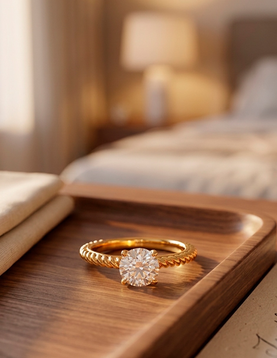 Anillo de compromiso de Oro 14 K Amore Mio!