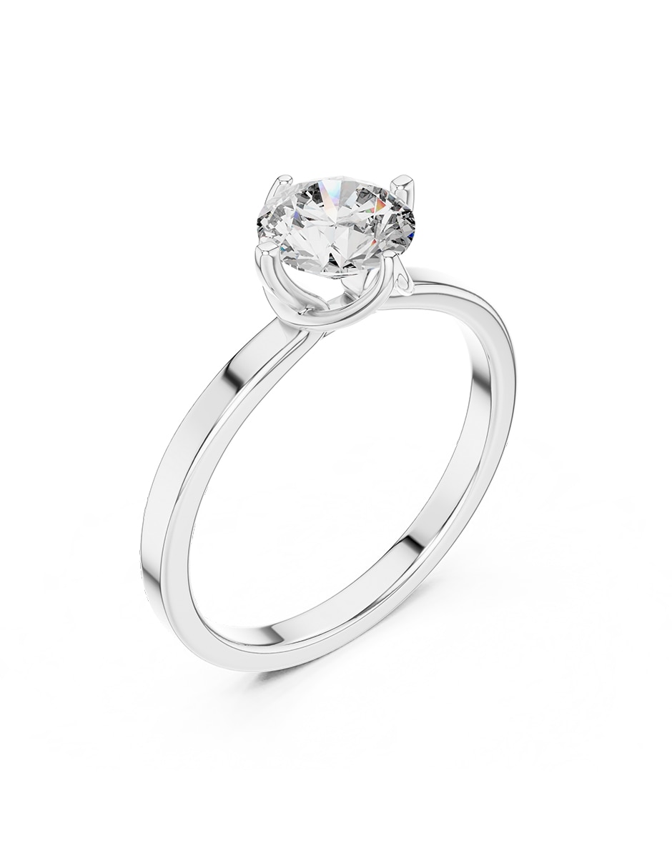 Anillo de compromiso de oro 9 K zirconia cúbica 2