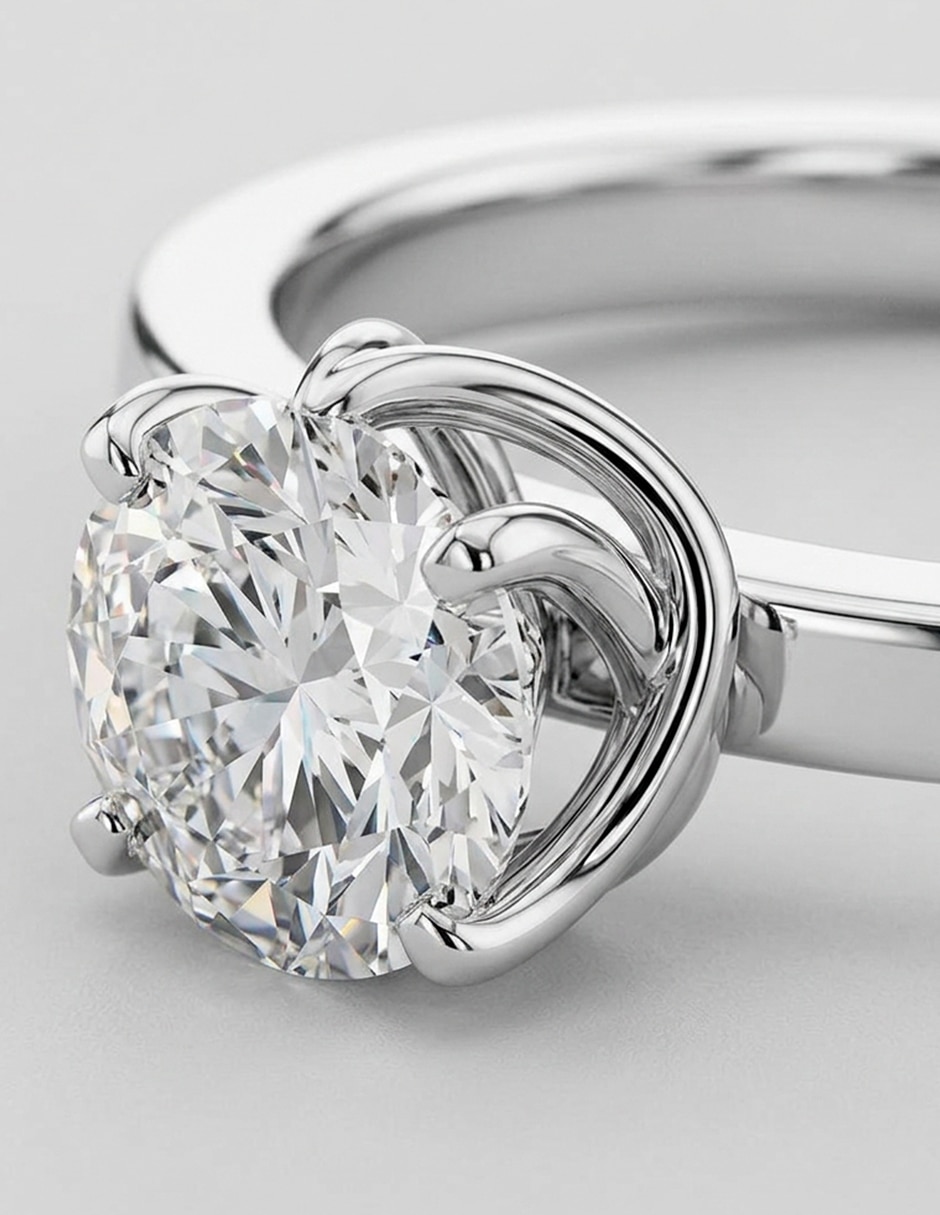 Anillo de compromiso de oro 9 K zirconia cúbica 6
