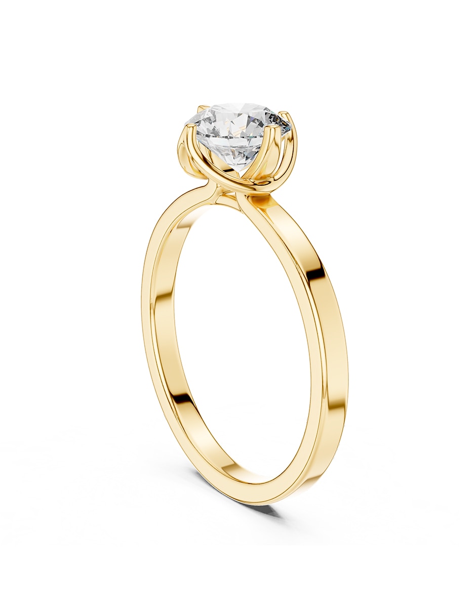 Anillo de compromiso de oro 14 K diamante de laboratorio 3