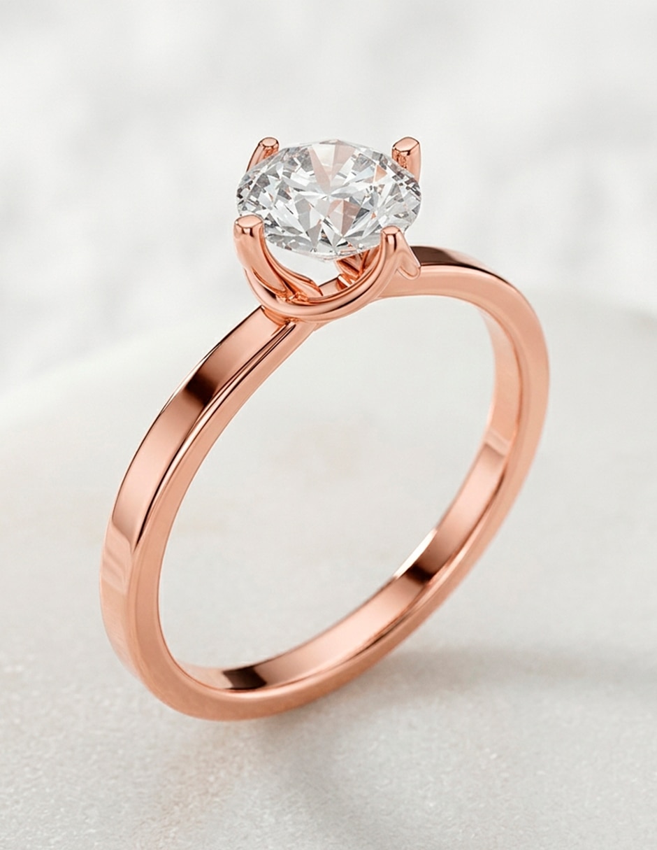 Anillo de compromiso de oro 18 K diamante de laboratorio 7